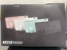 Universal Silent Click Wireless Keyboard And Mouse Combo Model KC213 - Black