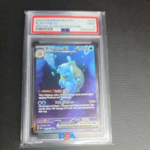 2023 POKEMON MEW EN-151 SPECIAL ILLUSTRATION RARE #200 BLASTOISE EX PSA 9
