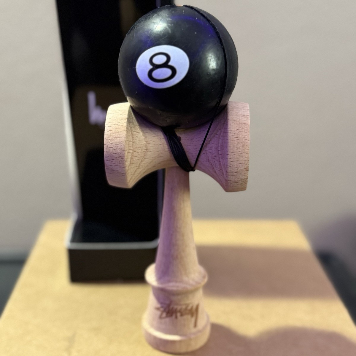 New (Opened Box) STUSSY 8-BALL KENDAMA Black 8 Ball LTD Rare | eBay