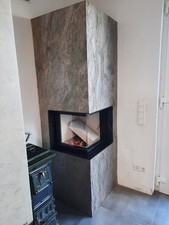 Dünnschiefer Steinfliese Furnier aus Naturstein f. Kamin, Bad, Außen, Innen 2x1m