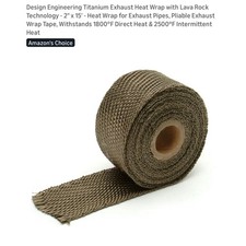 Design Engineering Titanium Exhaust Heat Wrap 2in x 15ft Lava Rock 10129 010129