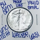 1941 D BU UNCIRCULATED LIBERTY WALKING SILVER HALFDOLLAR AUTHENTIC U.S.MINT 6231