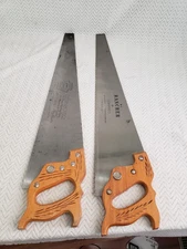 Lot Of 2 Vintage Disston "R-1 Rancher" 5-Point & "125" 10 Pt Hand Saw Handsaw