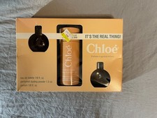 VINTAGE Chloe by Lagerfeld Gift Set EDT 1/8 fl oz Dusting Powder Parfum 1/8