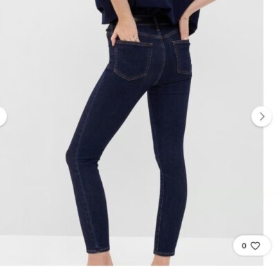 Gap Jeans Size 27R Blue Curvy True Skinny Dark Wash Stretch Classic Slimming