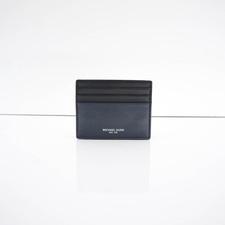 NWT New Michael Kors Men's Cooper Card Case Wallet Leather Navy Blue Black 68