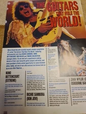 Vintage RICHIE SAMBORA ZAKK WYLDE / PEARL JAM A4 POSTER RAW MAGAZINE CLIPPING 