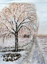 Finland Original Watercolor 30x40cm Hand Painted On Paper, UNFRAMED 