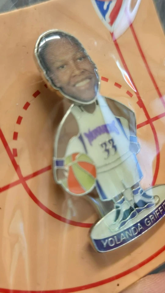 Yolanda Griffith Sacramento Monarchs WNBA Licensed Lapel Pin Bobbing Head Aminco - Image 3 of 4