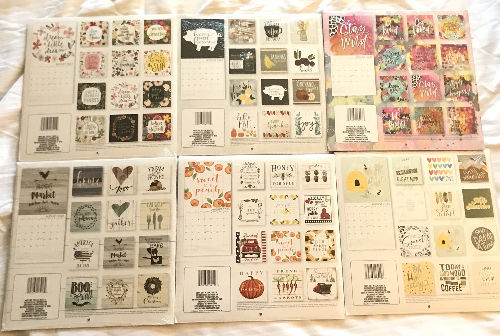 6 New Farmhouse/Farmer Market Calendar Dollar Tree Calendars Crafts 2023 |  eBay