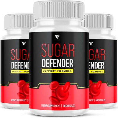 (3 Pack) Sugar Defender Supplement, Sugar Defender Reviews (180 Capsules)