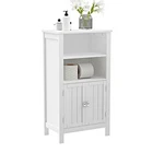 Bathroom Cabinet Storage Shelf Wooden Drawer Cupboard Free Standing Unit White