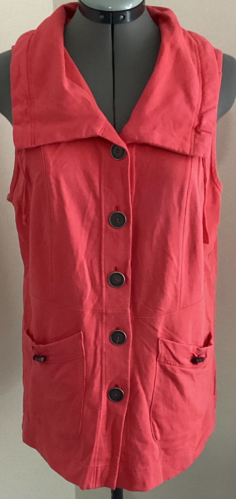 Nomadic Traders medium sleeveless orange tunic ja… - image 1