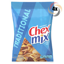4x Bags Chex Mix Traditional Flavor Savory Assorted Snack Mix 3.75oz