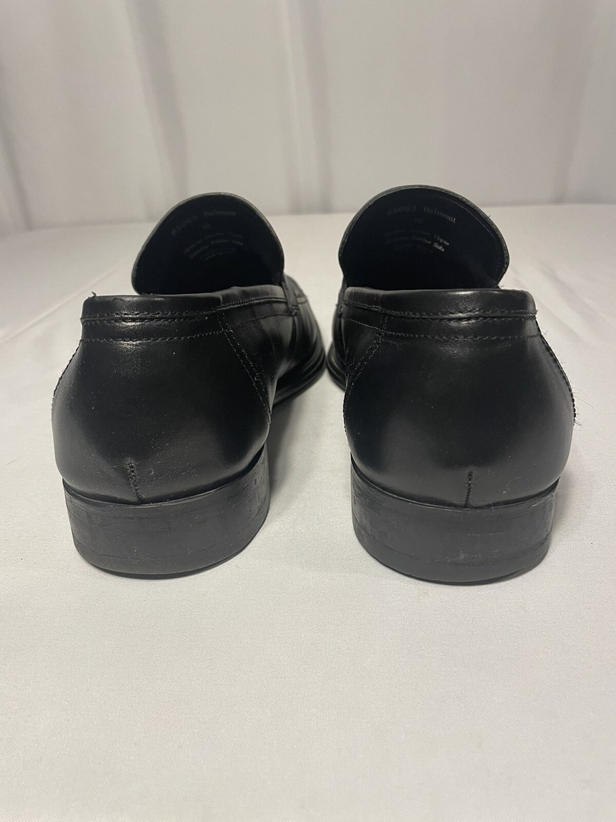 Aston Grey Mens Loafers 10 Black Leather Belmont Buckle  display picture 3