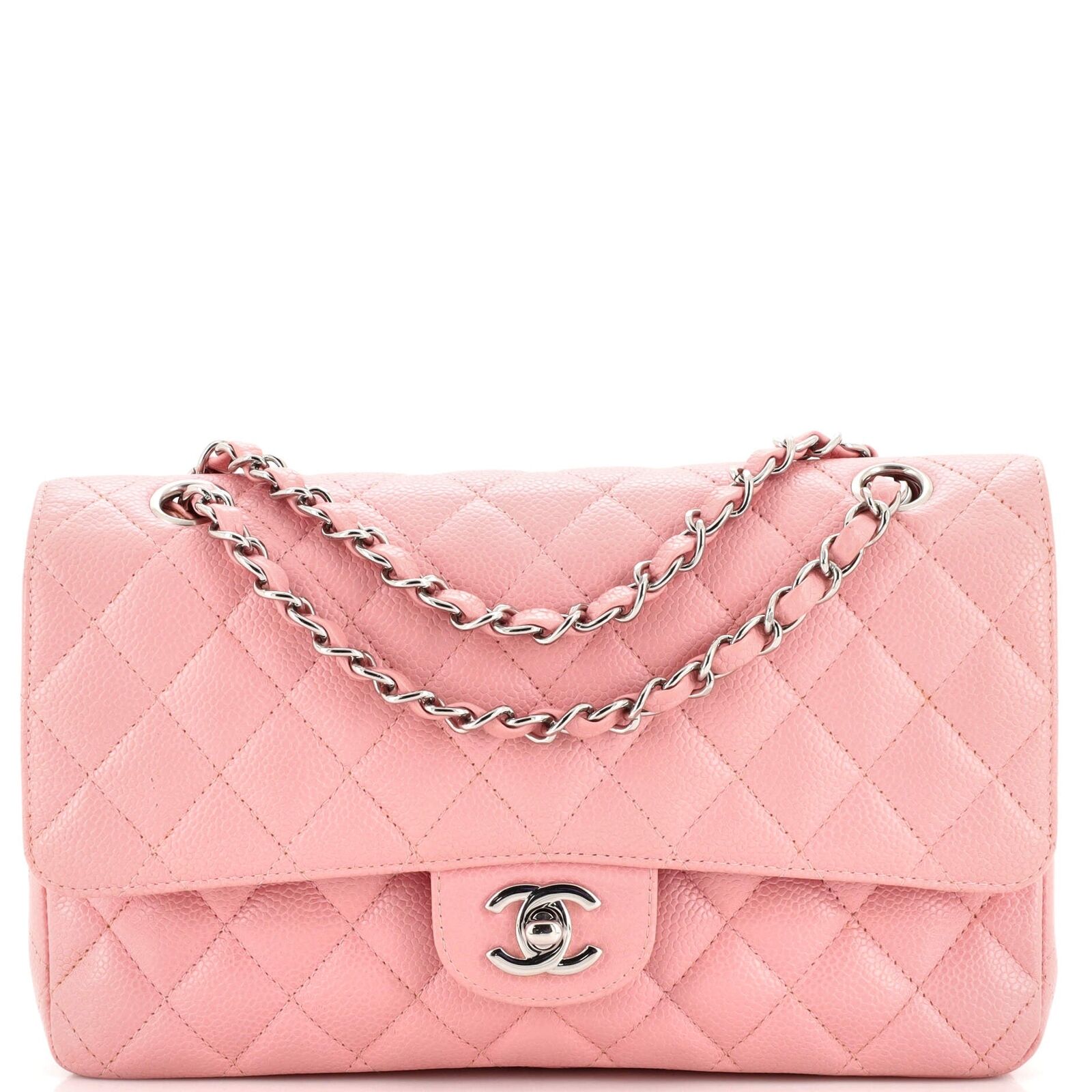 Chanel Pink Quilted Canvas Coco Classic Double Flap Medium Q6B2K30EP0000