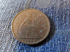 COLLECTABLE ELIZABETH II ONE PENNY COIN 1966 BRITANNIA #2 - Available on eBay