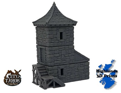 Mittelalter Wachtturm v2 28/20/15/10mm Tabletop Gaming, Dnd 3D Druck