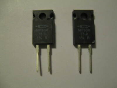 Lotto 2 Resistenze Caddock MP930 Kool-Pak 1.0 Ohm 1% 30W Pellicola TO-220
