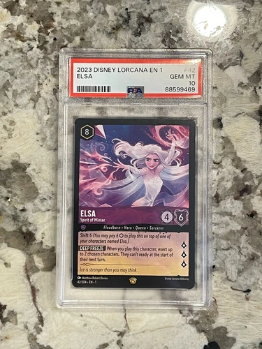 Disney Lorcana First Chapter Elsa #42 Spirit of Winter PSA 10