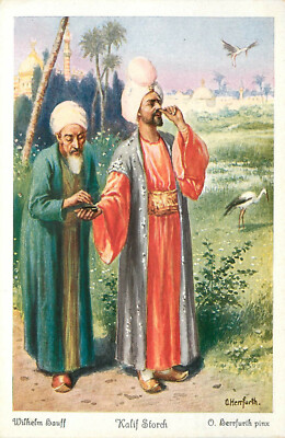 Postcard Caliph Stork Fairy Tale Wilhelm Hauff No. 5296 Herrfurth | eBay