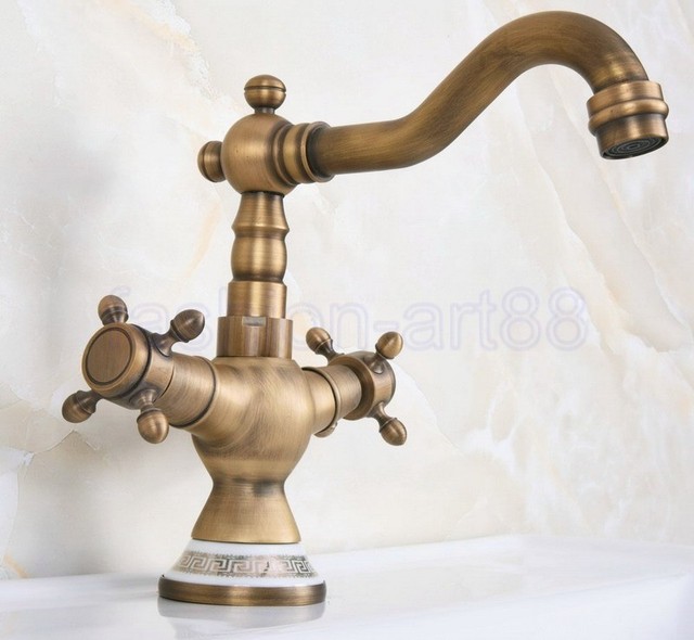 Kitchen Wet Bar Bathroom Vessel Sink Faucet Antique Brass Single Hole fnf604 eBay