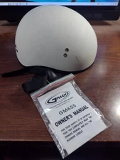 GMAX GM65S NAKED HALF HELMET WHITE MEDIUM UNUSED SURPLUS