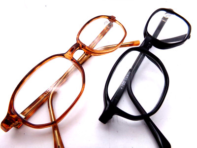 2 Reading Glasses Classic retro Traditional style frames Mens readers power +1.0