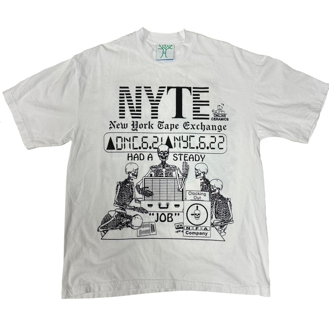 Online Ceramics New York Tape Exchange Unisex White Tee in Size Large  -image