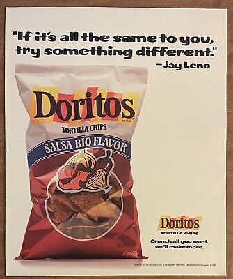 1989 Doritos Salsa Rio Tortilla Chips Jay Leno Something 1989 Doritos Salsa Rio Tortilla Chips Jay Leno Something