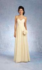 ALFRED ANGELO 150 7323 14 BUTTER CREAM YELLOW CHIFFON BRIDESMAID DRESS