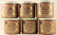 QTY 6 - Bath & Body Works White Barn PUMPKIN VANILLA CREME 3-Wick 14.5 Oz Candle