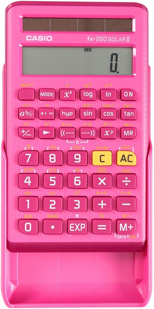 Casio FX-260Solar II Scientific Calculator pink-new OPEN BOX