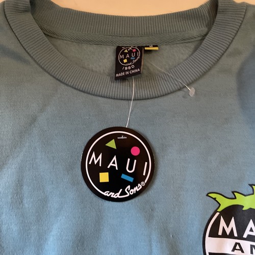Felpa a maniche lunghe MAUI and Sons da uomo Med squalo invasione fuochi - Foto 3 di 10