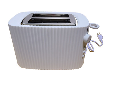 Alessi Plissé MDL08W/USA Toaster - White Resin, US Plug, NEW (Box Damaged)  