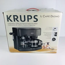 Krups IL Caffe Duomo Type 985 Black Espresso Machine Coffee Maker NEW