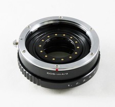 Adattatore obiettivo Canon EOS EF per fotocamera micro 4/3 Olympus Panasonic w apertura