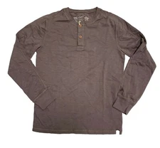 Grayers Men's Copper Slub Henley 100% Cotton Gunmetal Grey 