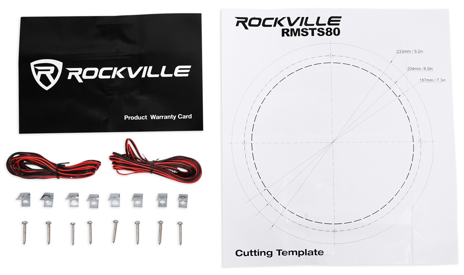 Пара водонепроницаемых динамиков для морских лодок Rockville RMSTS80S 8 мощностью 1000 Вт 2-полосная Серебристая