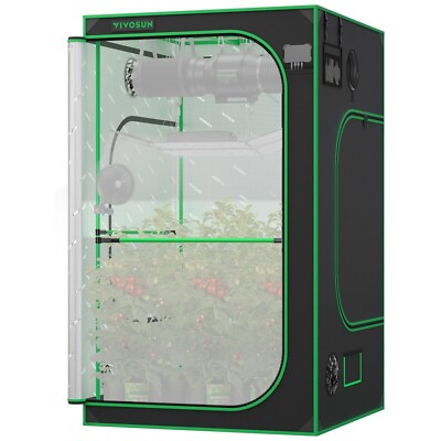 VIVOSUN P448 Pro 2000D Growzelt  120x120x200cm Pflanzenzelt 100% Reflektierend
