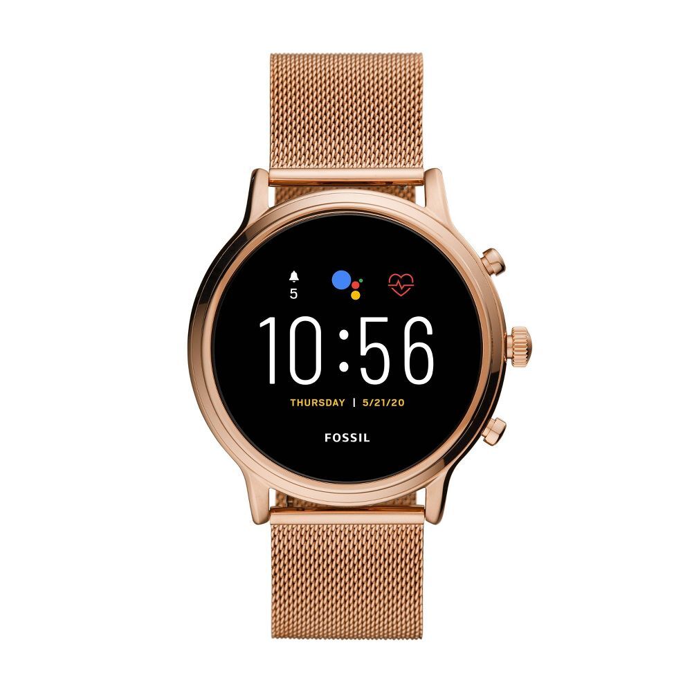 Fossil Gen 5 Smartwatch Julianna HR 44mm - Rose Gold-Tone Fossil Gen 5 Smartwatch Julianna HR 44mm - Rose Gold-Tone