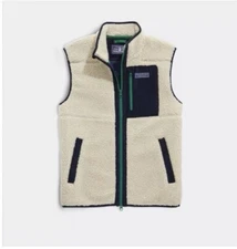 Vineyard Vines Mens Sherpa Supersep Vest Stone Size XL Brand New With Tags