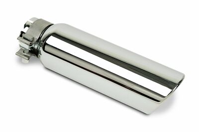 Go Rhino GRT3410 Chrome Stainless Exhaust Tip Inlet: 3'' Length: 10'' Outlet: 4''