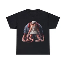 Unisex Adult T Shirt Realistic Octopus Marine Life T-Shirt Hip Hop Funny Graphic