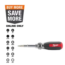 Milwaukee 13-in-1 Multi-Bit Screwdrivers Combination Drive Cushion Grip Handle