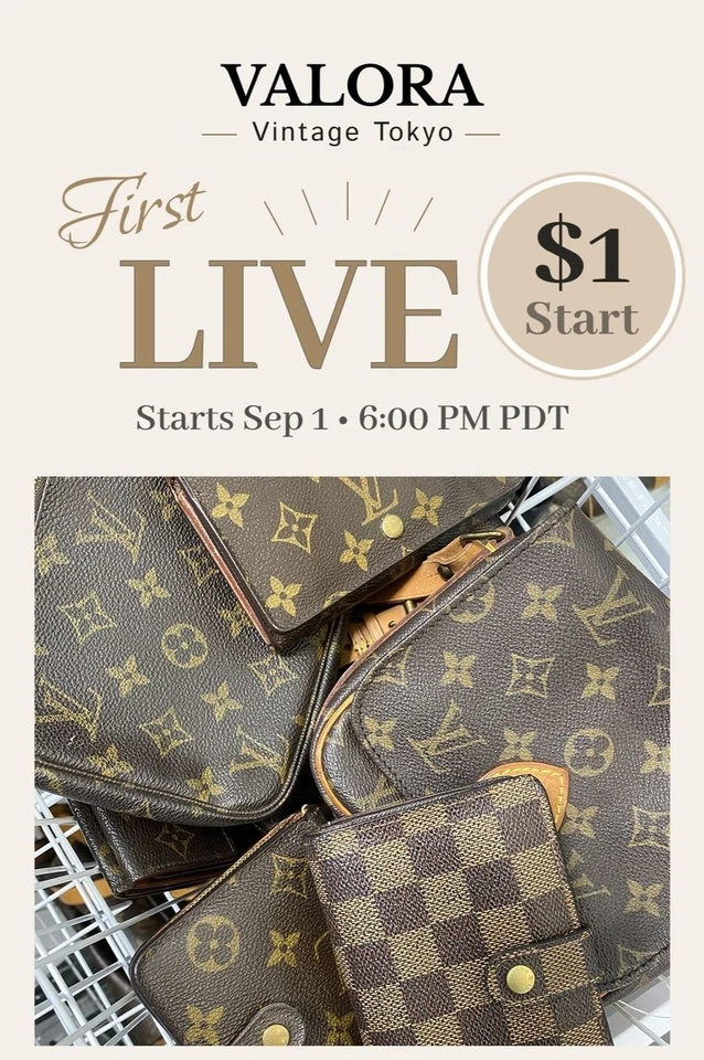 $1start！！ VALORA Vintage Tokyo | First Live Luxury Auction from Japan