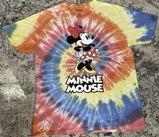Disney Minnie Mouse Tie Dye T-Shirt Youth Large 12/14 Graphic 100 Cotton. 0078