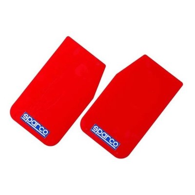 Sparco 03791RS Universal Mud Flaps Guards (Red 11''x18.5'') 1 Pair