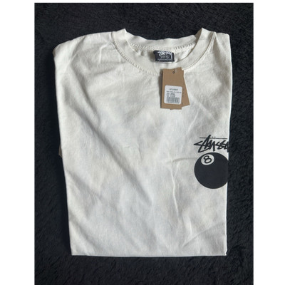 Stussy 8 Ball Pig. Dyed Tee Natur XL Herren T-Shirt Baumwolle Kurzarm Logo