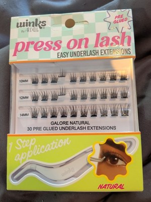 New Winks Ardell Press On Lash Easy Underlash Extensions 30 Pre Glued Natural 
